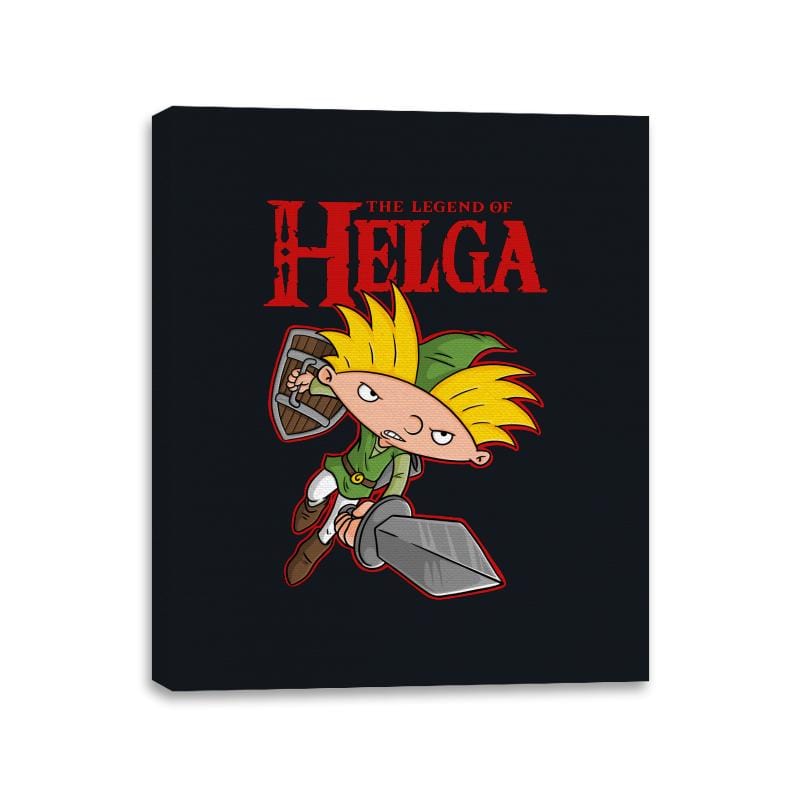 Legend of Helga - Canvas Wraps Canvas Wraps RIPT Apparel 11x14 / Black