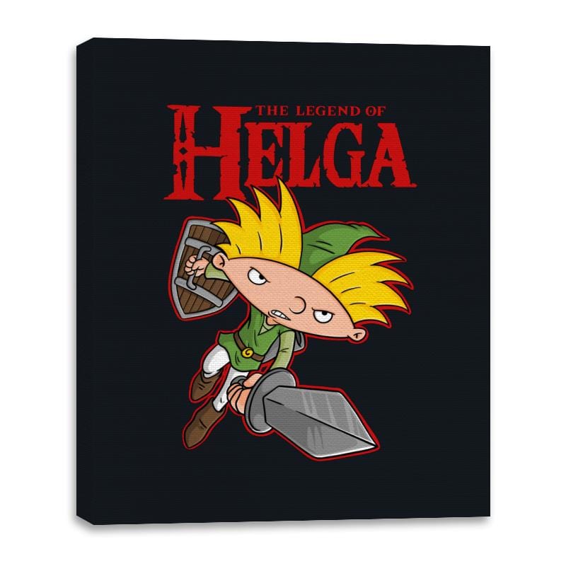 Legend of Helga - Canvas Wraps Canvas Wraps RIPT Apparel 16x20 / Black