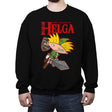 Legend of Helga - Crew Neck Sweatshirt Crew Neck Sweatshirt RIPT Apparel Small / Black