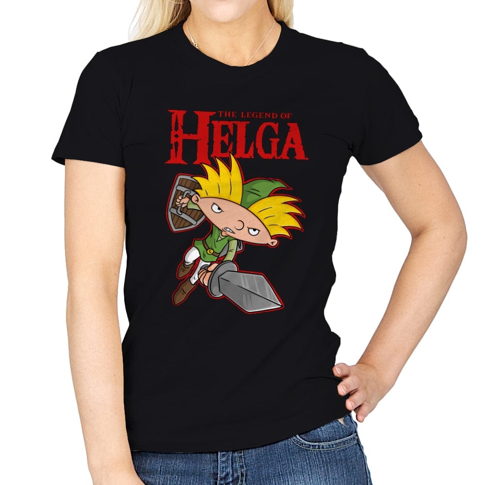 Legend of Helga - Womens T-Shirts RIPT Apparel Small / Black