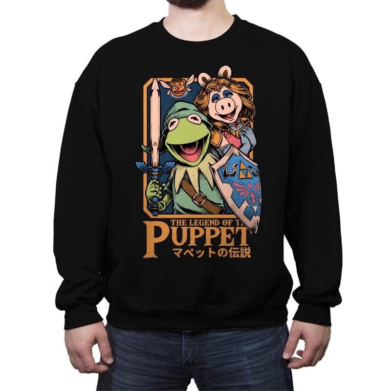 Legend of the Puppet - Crew Neck Sweatshirt Crew Neck Sweatshirt RIPT Apparel Small / Black