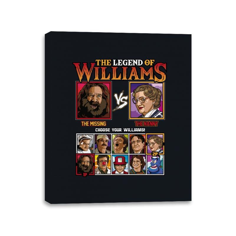 Legend of Williams - Retro Fighter Series - Canvas Wraps Canvas Wraps RIPT Apparel 11x14 / Black