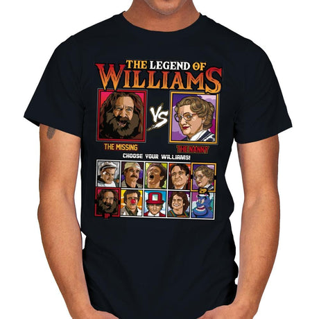 Legend of Williams - Retro Fighter Series - Mens T-Shirts RIPT Apparel Small / Black
