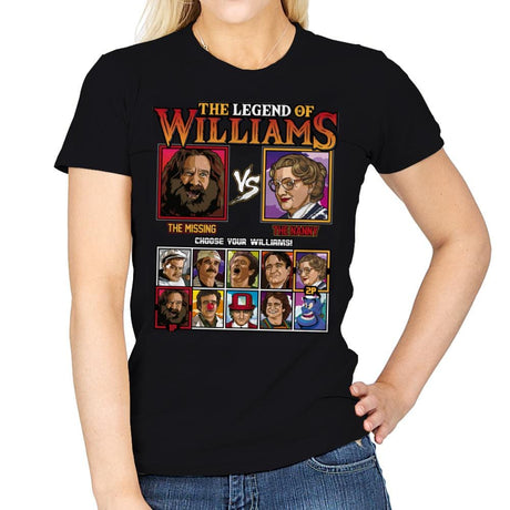 Legend of Williams - Retro Fighter Series - Womens T-Shirts RIPT Apparel Small / Black