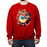 Lem & Stimpy - Crew Neck Sweatshirt Crew Neck Sweatshirt RIPT Apparel Small / Red