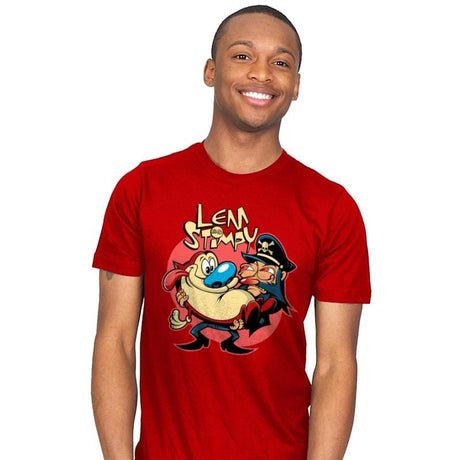 Lem & Stimpy - Mens T-Shirts RIPT Apparel Small / Red