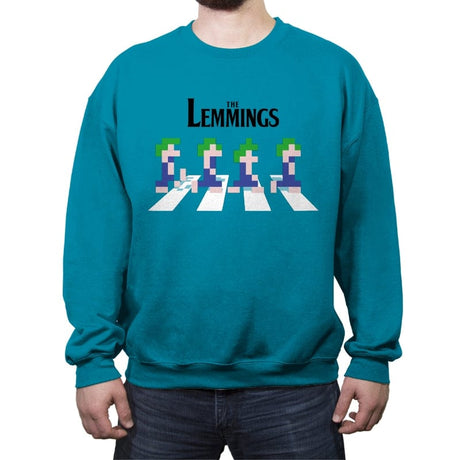 Lemmings Road - Crew Neck Sweatshirt Crew Neck Sweatshirt RIPT Apparel Small / Antique Sapphire