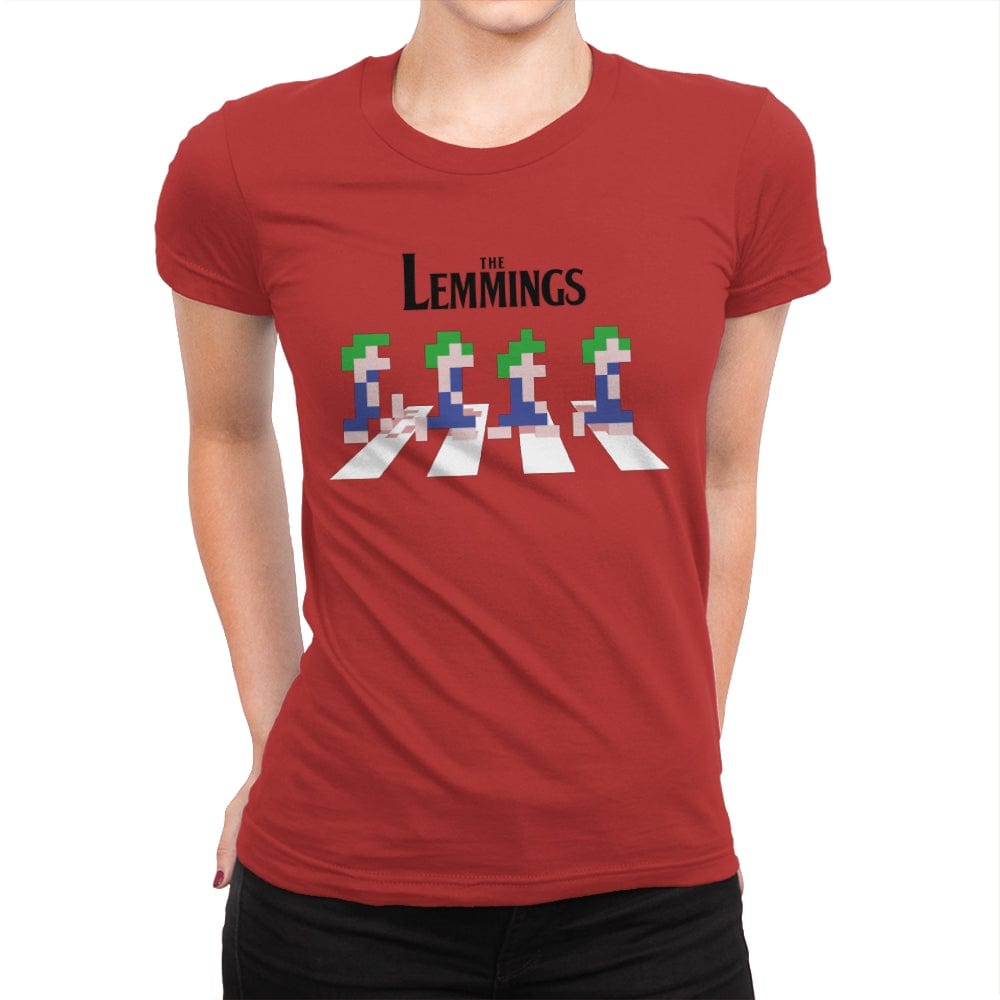 Lemmings Road - Womens Premium T-Shirts RIPT Apparel Small / Red