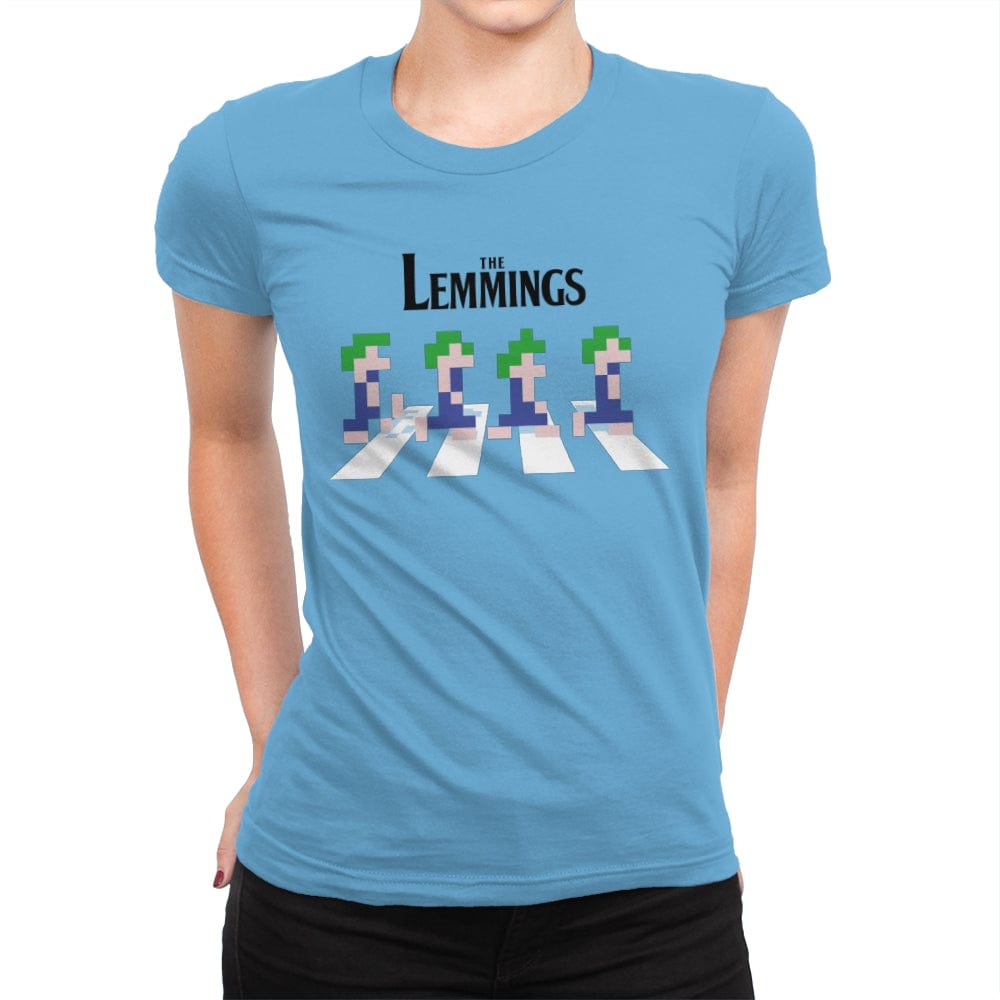 Lemmings Road - Womens Premium T-Shirts RIPT Apparel Small / Turquoise
