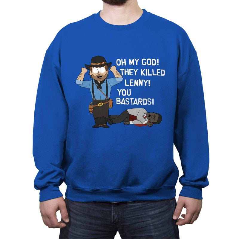 Lenny's Demise.   - Crew Neck Sweatshirt Crew Neck Sweatshirt RIPT Apparel Small / Royal