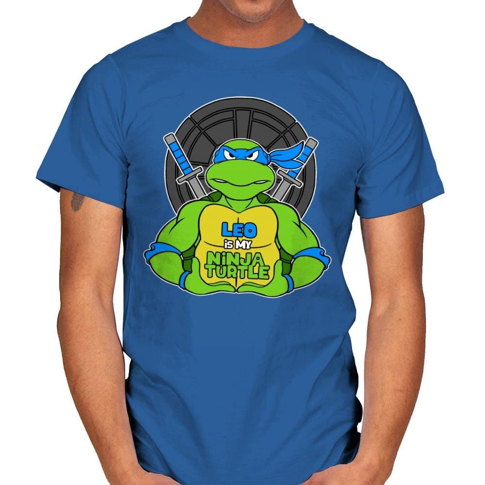 Leo is my Turtle (My Blue Ninja Turtle) - Mens T-Shirts RIPT Apparel Small / Royal