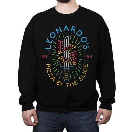 Leo's Pizza - Crew Neck Sweatshirt Crew Neck Sweatshirt RIPT Apparel