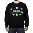 Less People More Memes - Crew Neck Sweatshirt Crew Neck Sweatshirt RIPT Apparel Small / Black