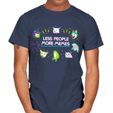 Less People More Memes - Mens T-Shirts RIPT Apparel Small / Navy