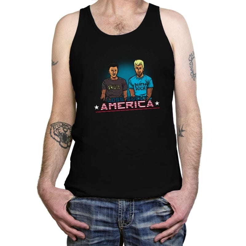 Less Sucky USA - Tanktop Tanktop RIPT Apparel X-Small / Black