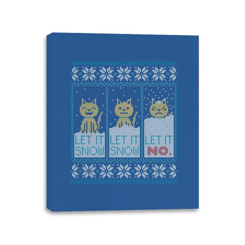 Let It Snow? NO! Sweater - Canvas Wraps Canvas Wraps RIPT Apparel 11x14 / Royal
