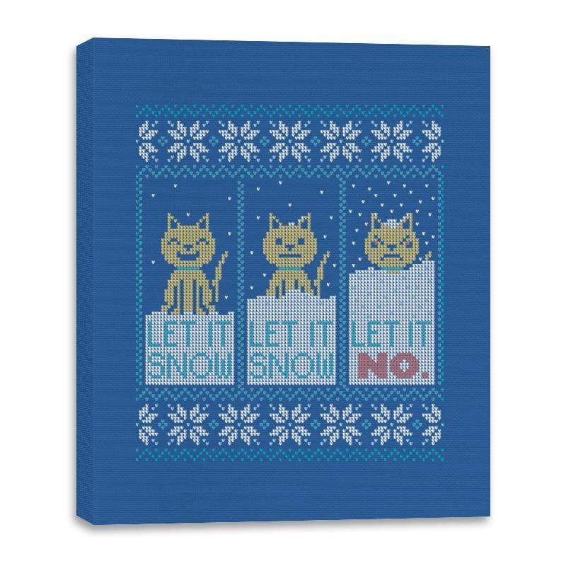 Let It Snow? NO! Sweater - Canvas Wraps Canvas Wraps RIPT Apparel 16x20 / Royal
