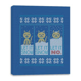 Let It Snow? NO! Sweater - Canvas Wraps Canvas Wraps RIPT Apparel 16x20 / Royal