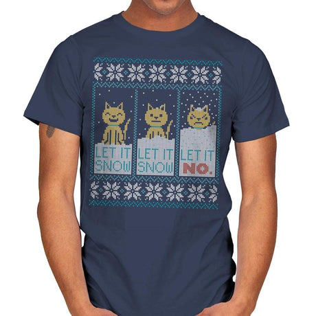 Let It Snow? NO! Sweater - Mens T-Shirts RIPT Apparel Small / Navy
