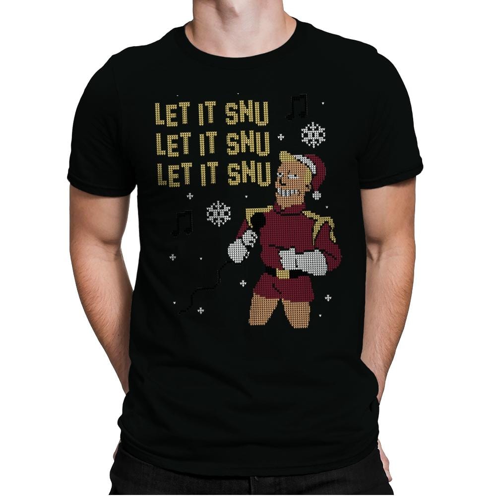 Let It Snu! - Ugly Holiday - Mens Premium T-Shirts RIPT Apparel Small / Black