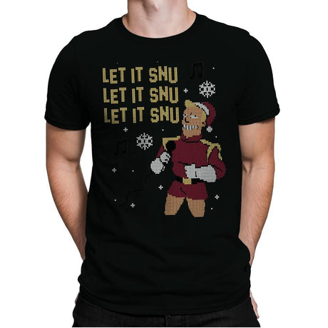 Let It Snu! - Ugly Holiday - Mens Premium T-Shirts RIPT Apparel Small / Black