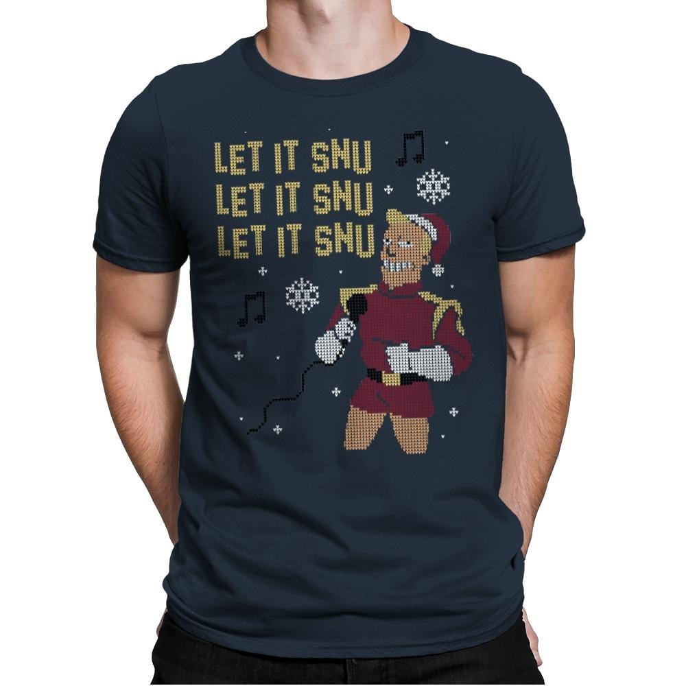 Let It Snu! - Ugly Holiday - Mens Premium T-Shirts RIPT Apparel Small / Indigo