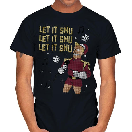 Let It Snu! - Ugly Holiday - Mens T-Shirts RIPT Apparel Small / Black