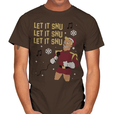Let It Snu! - Ugly Holiday - Mens T-Shirts RIPT Apparel Small / Dark Chocolate