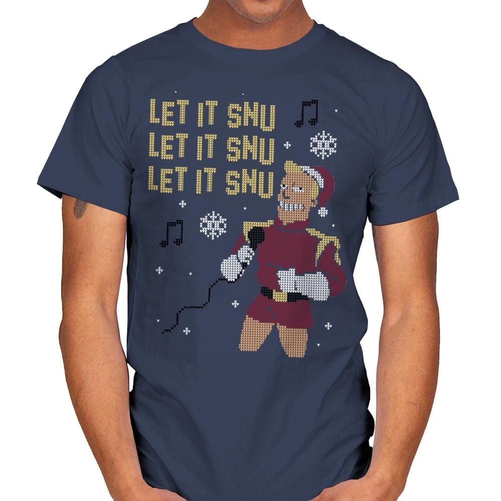 Let It Snu! - Ugly Holiday - Mens T-Shirts RIPT Apparel Small / Navy