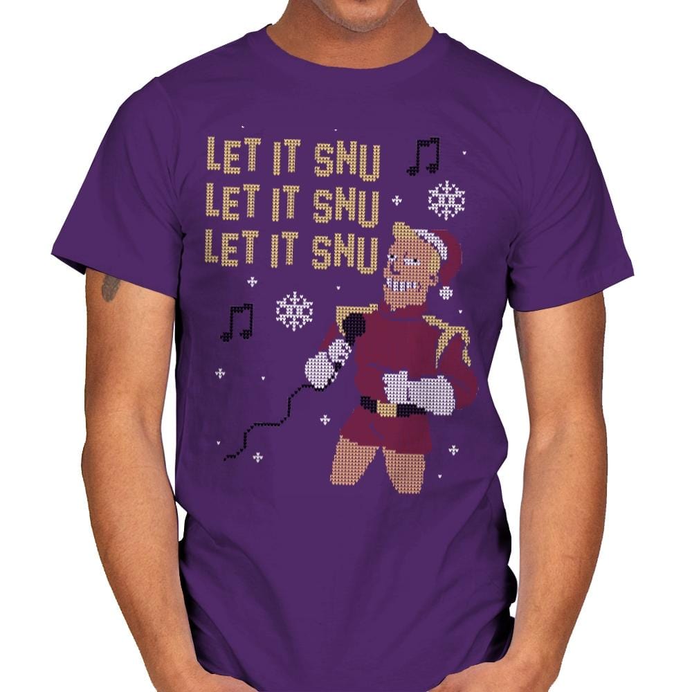 Let It Snu! - Ugly Holiday - Mens T-Shirts RIPT Apparel Small / Purple
