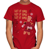 Let It Snu! - Ugly Holiday - Mens T-Shirts RIPT Apparel Small / Red