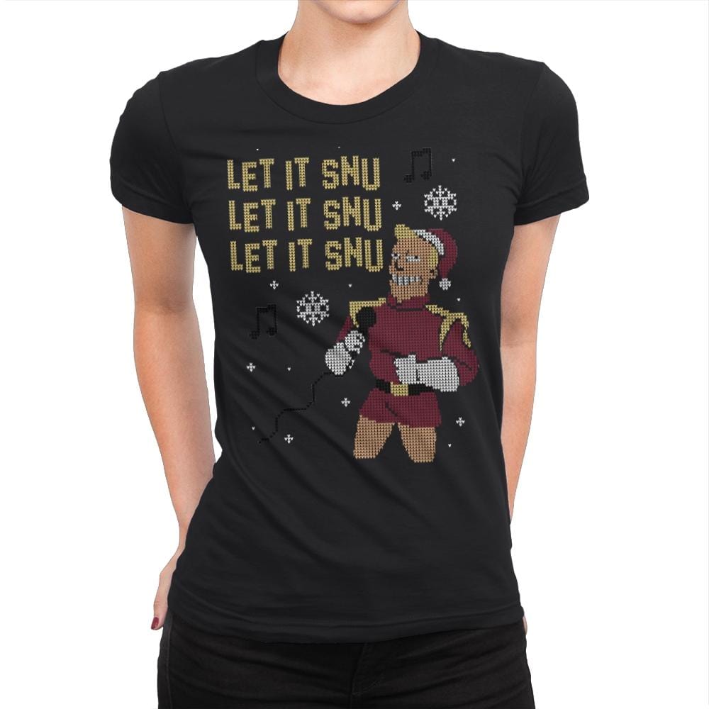 Let It Snu! - Ugly Holiday - Womens Premium T-Shirts RIPT Apparel Small / Black