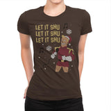 Let It Snu! - Ugly Holiday - Womens Premium T-Shirts RIPT Apparel Small / Dark Chocolate