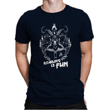 Let's Do Some Reading - Mens Premium T-Shirts RIPT Apparel Small / Midnight Navy