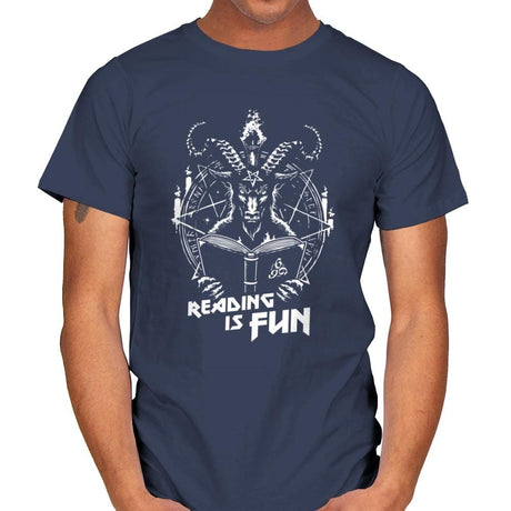 Let's Do Some Reading - Mens T-Shirts RIPT Apparel Small / Navy