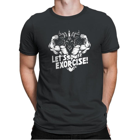 Let's Exorcise - Mens Premium T-Shirts RIPT Apparel Small / Heavy Metal