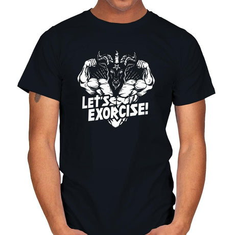 Let's Exorcise - Mens T-Shirts RIPT Apparel Small / Black