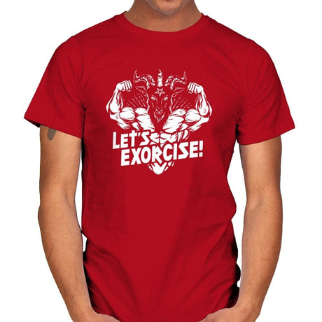 Let's Exorcise - Mens T-Shirts RIPT Apparel Small / Red