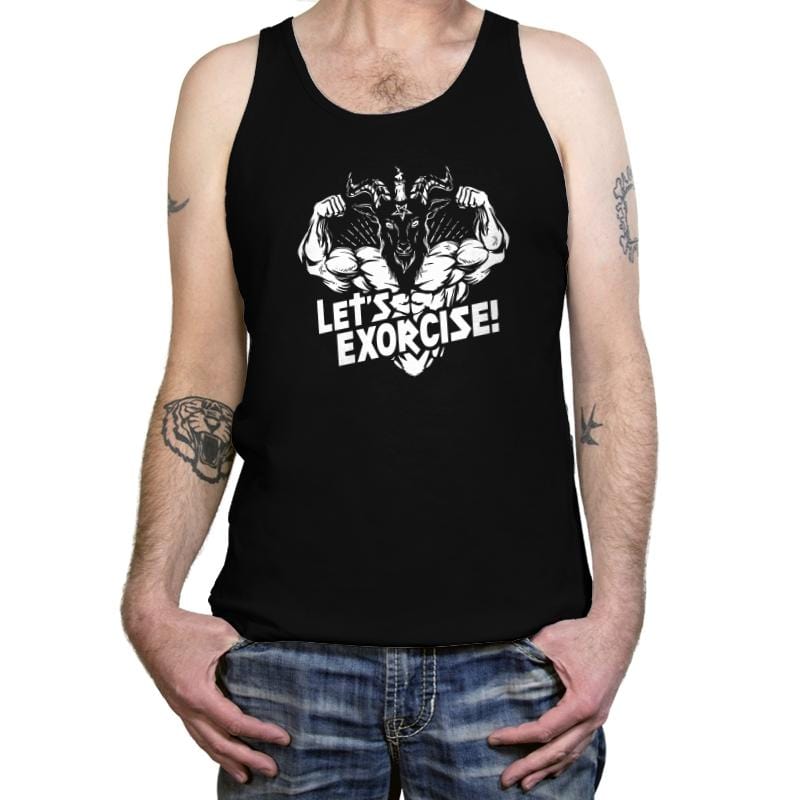 Let's Exorcise - Tanktop Tanktop RIPT Apparel X-Small / Black