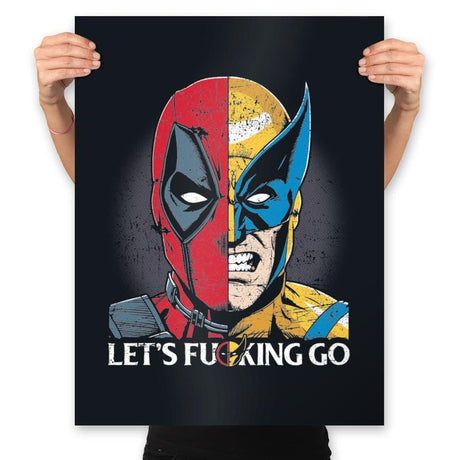 Let's F-cking Go - Prints Posters RIPT Apparel 18x24 / Black