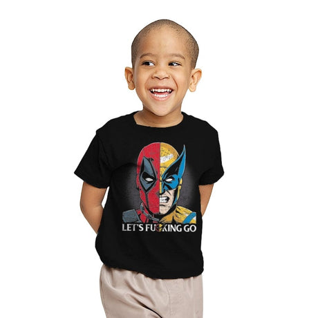 Let's F-cking Go - Youth T-Shirts RIPT Apparel X-small / Black