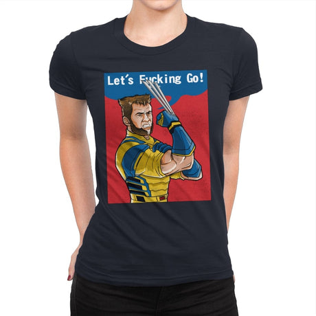 Let's Fucking Go! - Womens Premium T-Shirts RIPT Apparel Small / Midnight Navy