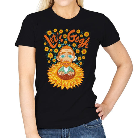 Let's Gogh - Womens T-Shirts RIPT Apparel Small / Black