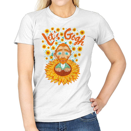 Let's Gogh - Womens T-Shirts RIPT Apparel Small / White