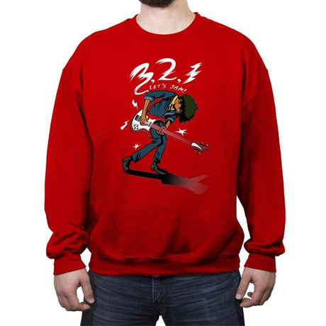 Let's Jam! - Crew Neck Sweatshirt Crew Neck Sweatshirt RIPT Apparel Small / Red