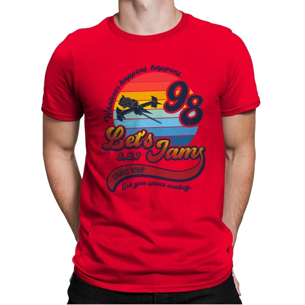 Let's Jam - Mens Premium T-Shirts RIPT Apparel Small / Red