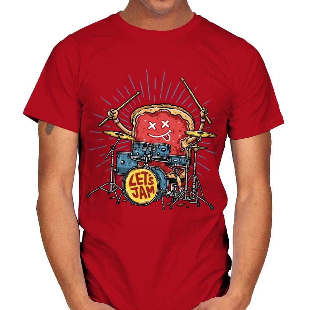 Let's Jam - Mens T-Shirts RIPT Apparel Small / Red