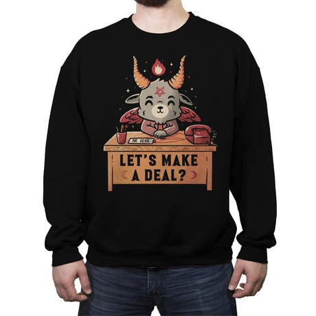 Let’s Make a Deal - Crew Neck Sweatshirt Crew Neck Sweatshirt RIPT Apparel Small / Black