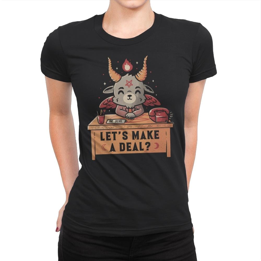 Let’s Make a Deal - Womens Premium T-Shirts RIPT Apparel Small / Black
