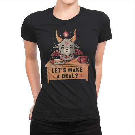 Let’s Make a Deal - Womens Premium T-Shirts RIPT Apparel Small / Black